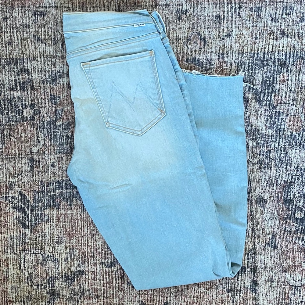 The Looker High Waist Fray Ankle Skinny Jeans